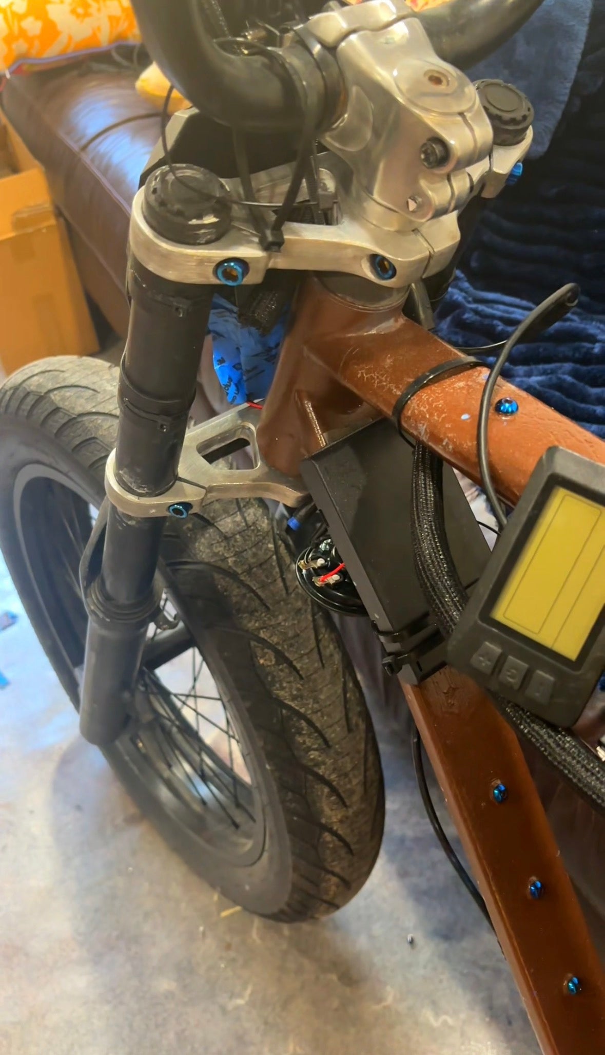 Triple clamp titanium for macfox/ridstar